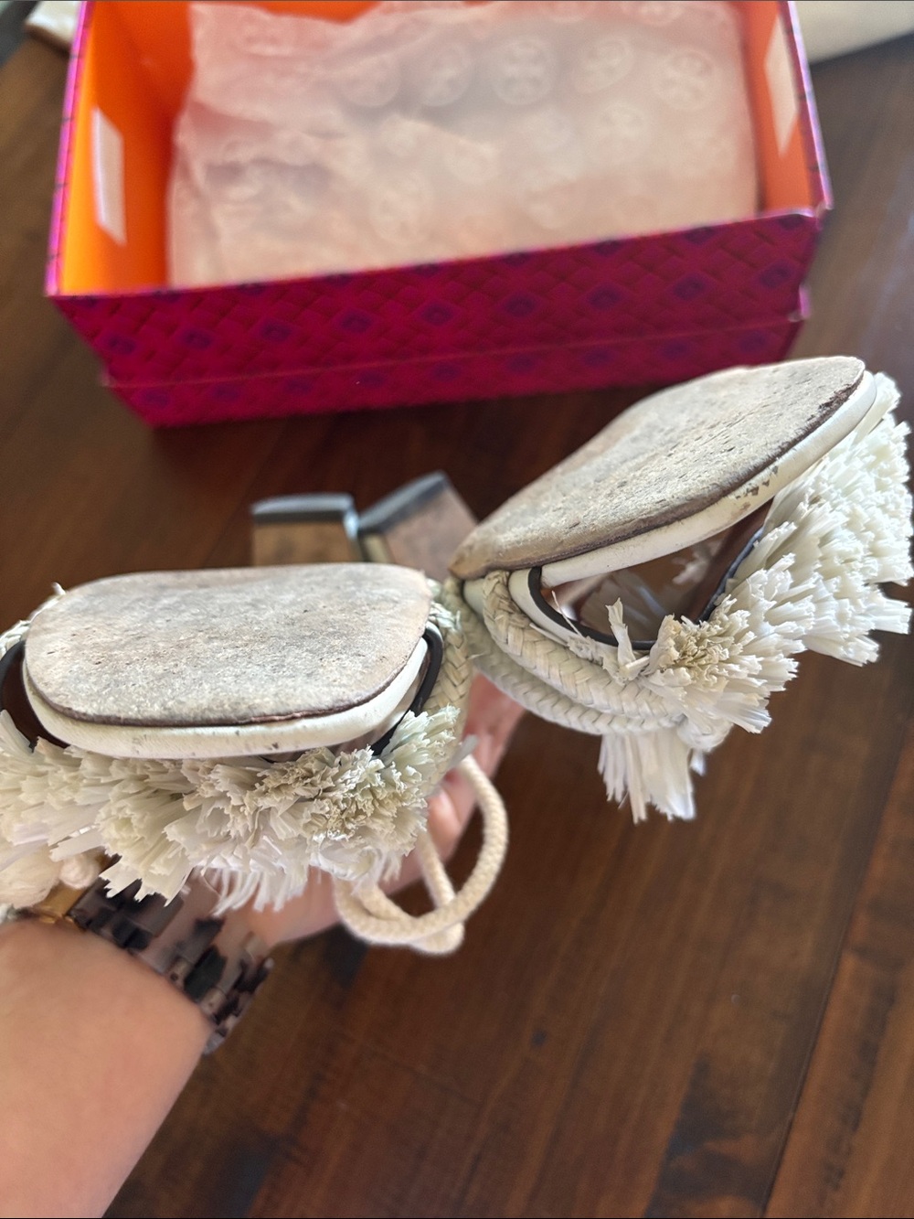 Tory Burch Rope Heeled Sandals - Picture 9 of 11